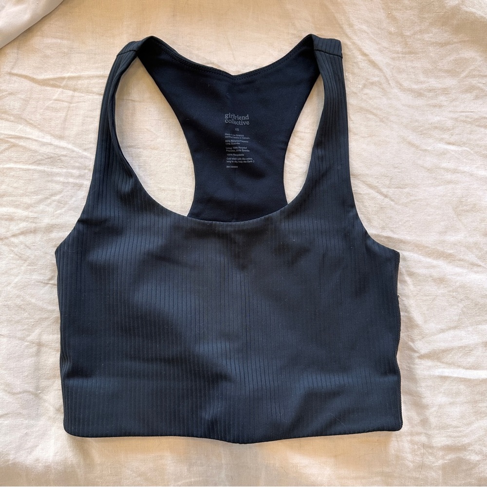 Black Ribbed Paloma Racerback Bra